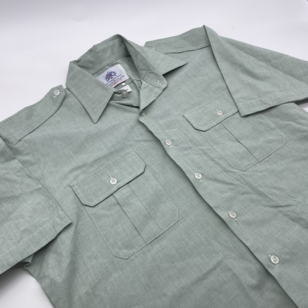 DSCP Shirt Mens 16.5 Sz XL Green Air Force Military‎ Garrison Button Up Utility